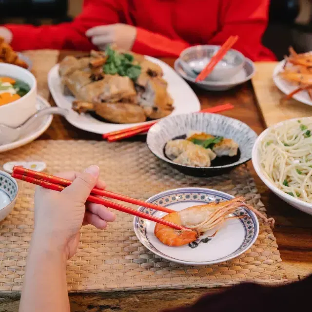 Chinese food on the table